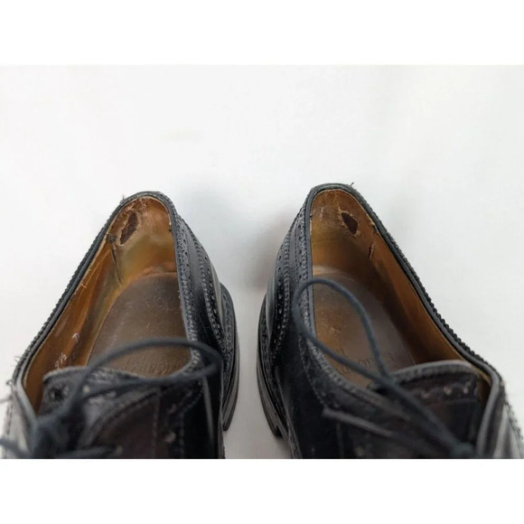 Allen Edmonds LEXINGTON 5101 Black Cap Toe Oxfords Derby Dress Shoes sz. 9 1/2 D